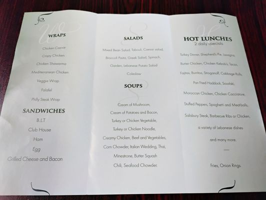 Menu photo 1 Hobson's Lake Cafe Halifax, NS Menu photo 1 Hobson's Lake Cafe Halifax, NS