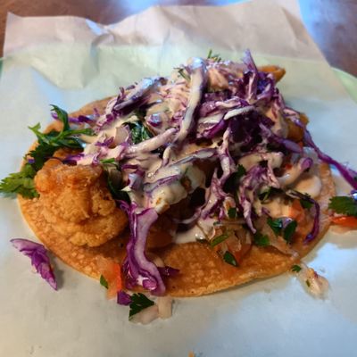 Frying Seafood by null