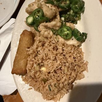 Happy Buddha - Jalapeño chicken, fried rice eggroll - Chinese Near Me - Galveston, Texas Happy Buddha - Jalapeño chicken, fried rice eggroll - Chinese Near Me - Galveston, Texas