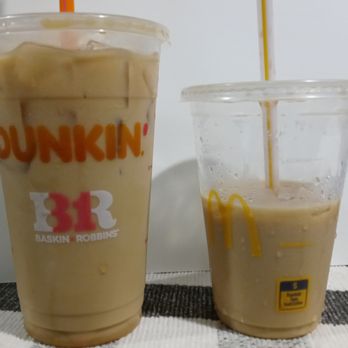 McDonald's - THESE ARE BOTH MEDIUM ICED COFFEE. CAN YOU SEE A DIFFERENCE? DUNKIN V MCDONALDS - Fast Food Near Me - Inverness, Florida McDonald's - THESE ARE BOTH MEDIUM ICED COFFEE. CAN YOU SEE A DIFFERENCE? DUNKIN V MCDONALDS - Fast Food Near Me - Inverness, Florida