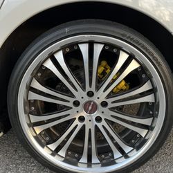 Centereach Machine Shop - This is my rim fixed after I got a pot hole so hard it bent my wheel to where it wouldn't even hold air anymore. Now it's good.