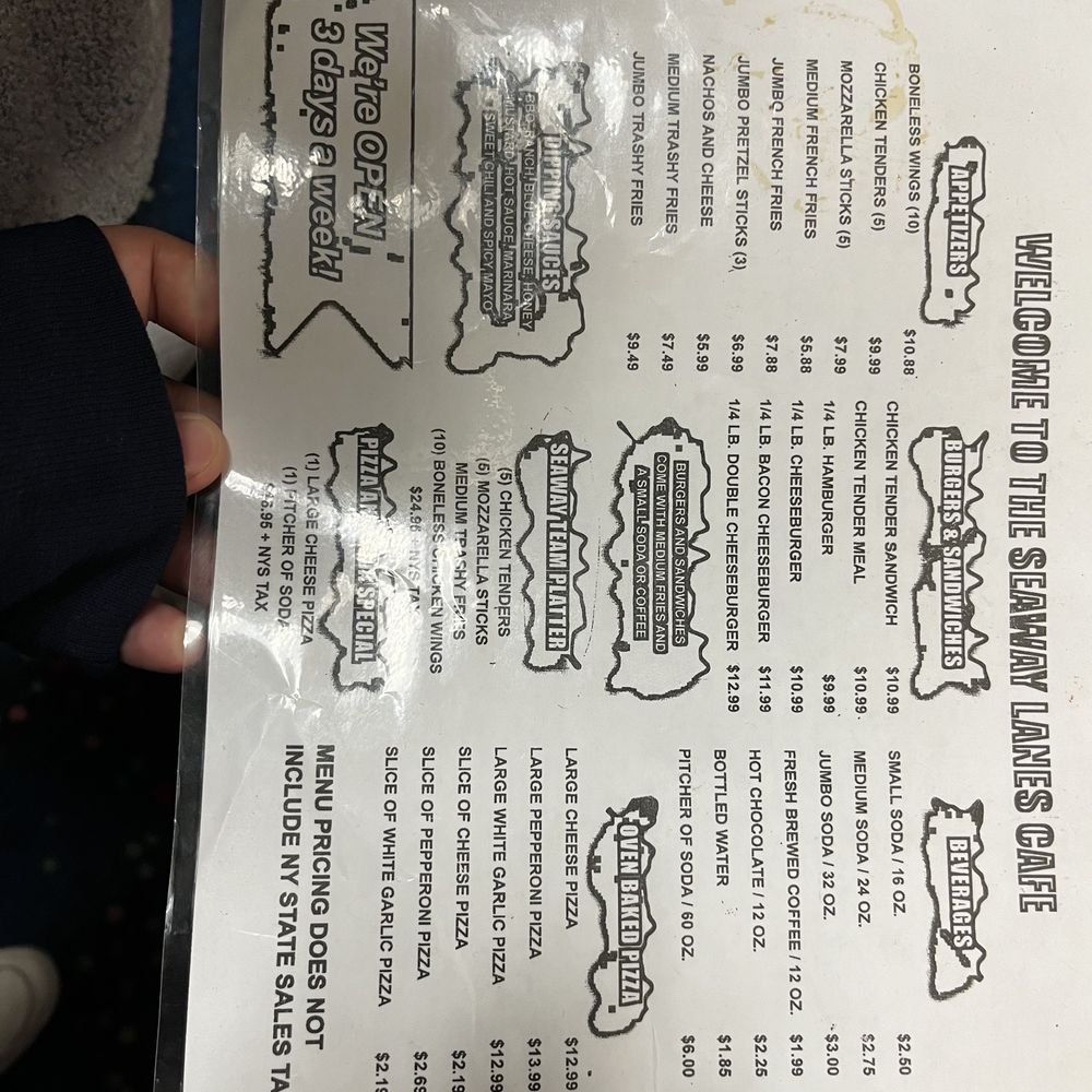 Seaway Lanes - Menu - Bowling Near Me - Watertown, New York