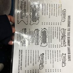Seaway Lanes - Menu