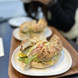 Ogawa Coffee - Avocado-egg-tomato on everything bagel