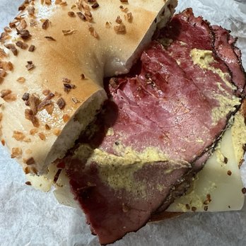 Maya Bagel Express - Pastrami on onion bagel - Bagels Near Me - Louisville, Kentucky Maya Bagel Express - Pastrami on onion bagel - Bagels Near Me - Louisville, Kentucky