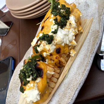 Tanta - El choclo con queso (grilled Peruvian corn on the cob with cheese) - Peruvian Near Me - Chicago, Illinois