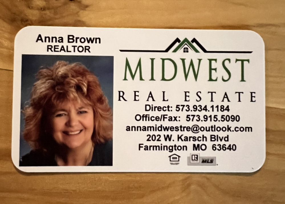 ANNA BROWN REALTOR MIDWEST REAL ESTATE Updated June 2024 Contact