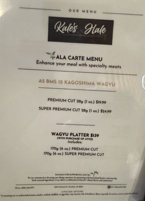 Menu photo 4 Kale’s Hale Honolulu, HI