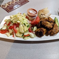 Sahara Cafe & Grill - Chicken Kabab with house salad
