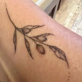 Inkpress Studio - Olive branch incorporating a combination of my two favorite number, 3 & 5 a few days later - Tattoo Near Me - San Francisco, California