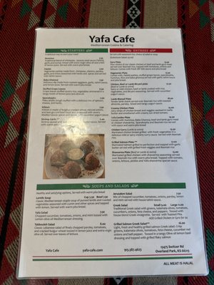 Menu photo 8 Yafa Cafe Mediterranean Cuisines and Catering Overland Park, KS