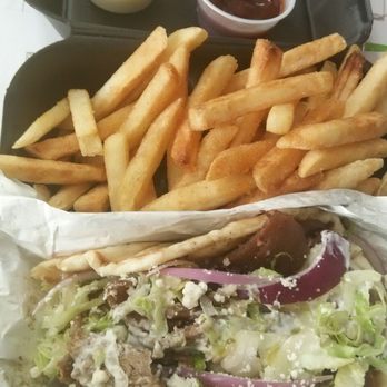 Chicago Gyro & Moore - Lamb gyro value meal came with lamb gyro, fries and drink yummy!!! - Mediterranean Near Me - Clarksville, Tennessee