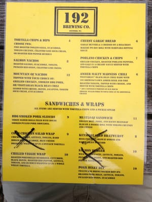 Menu photo 8 192 Brewing Company Kenmore, WA Menu photo 8 192 Brewing Company Kenmore, WA