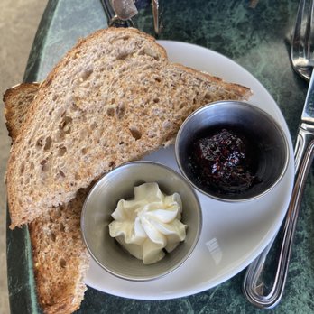 Plums Cafe - Toast with yummy jam - Breakfast & Brunch Near Me - Costa Mesa, California