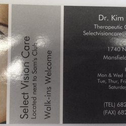 Select Vision Care - Their business card