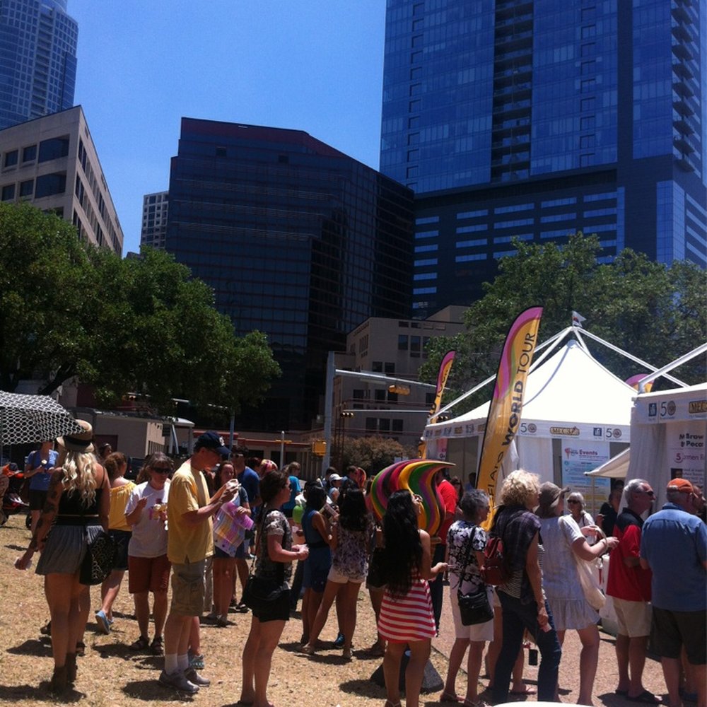 Gelato World Tour - a crowd of people standing in a field - Desserts Near Me - Austin, Texas Gelato World Tour - a crowd of people standing in a field - Desserts Near Me - Austin, Texas