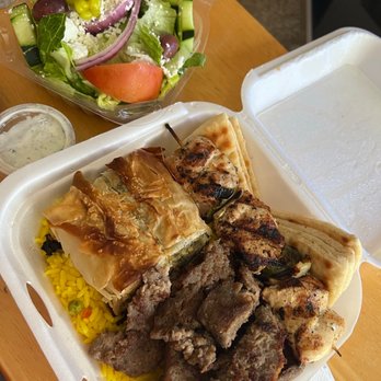 Grecian Cafe - Super Combo Plate - Greek Near Me - Spring Valley, California