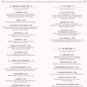 Lorenza - English menu - Mexican Near Me - Tijuana, BCN