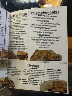 Menu photo 1 Mooney's Pub & Grill Norman, OK