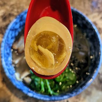 Akane Ramen - 5/4/24. (Kids Size) Ajitama egg. Very sweet marinade. Slightly overcooked. - Ramen Near Me - Woodinville, Washington Akane Ramen - 5/4/24. (Kids Size) Ajitama egg. Very sweet marinade. Slightly overcooked. - Ramen Near Me - Woodinville, Washington