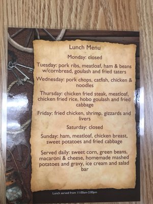 Menu photo 2 Family Cafe Hennessey, OK