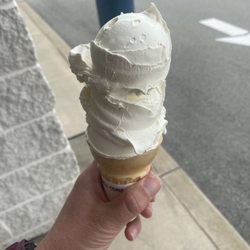 The Meadows Original Frozen Custard - Small vanilla ice cream cone