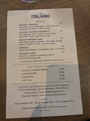 Menu photo 4 The Italiano Scottsdale, AZ