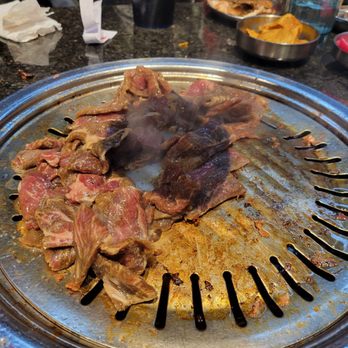 Mr Kimchi - Randhurst - Short ribs hitting the hot plate! - Korean Near Me - Mount Prospect, Illinois Mr Kimchi - Randhurst - Short ribs hitting the hot plate! - Korean Near Me - Mount Prospect, Illinois