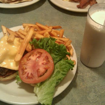 Ritter's Diner - Bacon Cheeseburger with Fries and a Milkshake - Diners Near Me - Pittsburgh, Pennsylvania