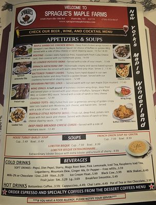 Menu photo 8 Sprague's Maple Farms Portville, NY