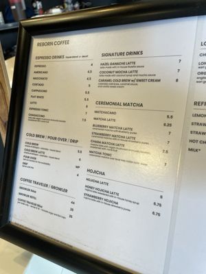 Menu photo 2 Reborn Coffee Corona Del Mar, CA Menu photo 2 Reborn Coffee Corona Del Mar, CA