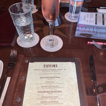 Tiffins Restaurant - Sparkling rose and their lunch menu - New American Near Me - Lake Buena Vista, Florida Tiffins Restaurant - Sparkling rose and their lunch menu - New American Near Me - Lake Buena Vista, Florida