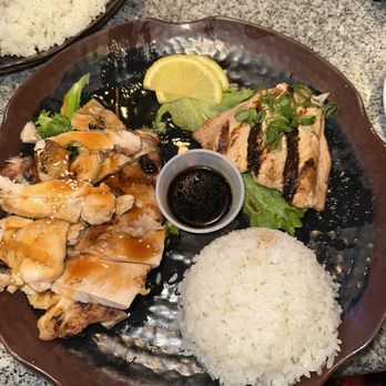 Cha Cha Sushi - Chicken Teriyaki and salmon dinner combo - Sushi Bars Near Me - San Jose, California Cha Cha Sushi - Chicken Teriyaki and salmon dinner combo - Sushi Bars Near Me - San Jose, California
