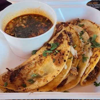 Paws & Brews - Smoked Birria Con Queso "Howlin' Hot Birria Tacos" - Dog Parks Near Me - Post Falls, Idaho