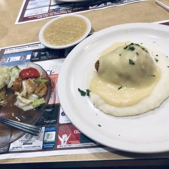 Harrison House Diner - Full mini meal: Chicken Croquette (1), mashed potatoes, applesauce, and side salad - Diners Near Me - Mullica Hill, New Jersey Harrison House Diner - Full mini meal: Chicken Croquette (1), mashed potatoes, applesauce, and side salad - Diners Near Me - Mullica Hill, New Jersey