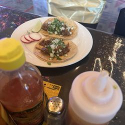 Taqueria Michoacán - Small ass shredded beef tacos. That is not barbacoa