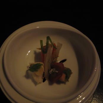 Alinea - Octopus: red wine, lavender, fava bean - New American Near Me - Chicago, Illinois
