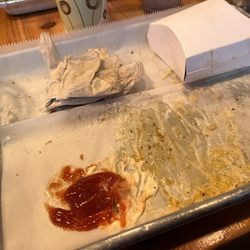 Buns Burgers - This WAS a burger and small fries. Obviously enjoyed it. Lol