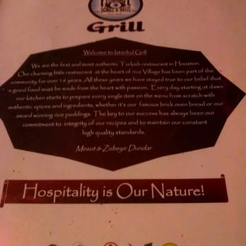 Istanbul Grill - Menu - Turkish Near Me - Houston, Texas