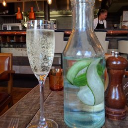 Prosecco and cucumber water Prosecco and cucumber water