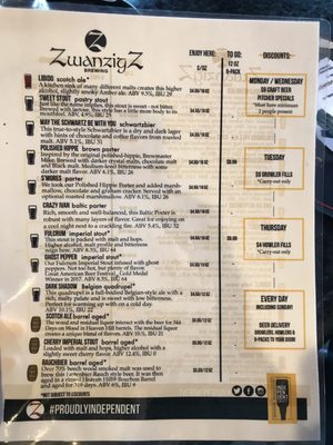 Menu photo 4 ZwanzigZ Pizza & Brewing Columbus, IN Menu photo 4 ZwanzigZ Pizza & Brewing Columbus, IN