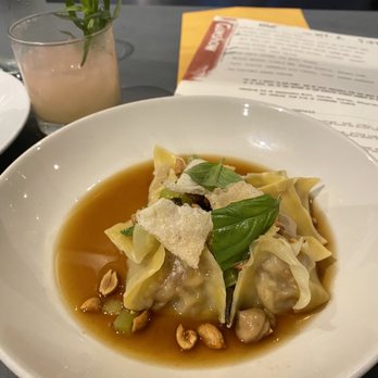 Gunshow - Duck confit dumplings in pho broth - New American Near Me - Atlanta, Georgia