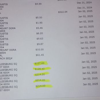 Central Taxi - More bank statement - Taxis Near Me - Mount Dora, Florida