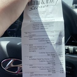 Adam & Eve - Wilmington - Receipt
