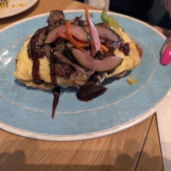 Truffles N Bacon Cafe - This was the tri-tip roast omelette. Absolutely amazing! - New American Near Me - Las Vegas, Nevada Truffles N Bacon Cafe - This was the tri-tip roast omelette. Absolutely amazing! - New American Near Me - Las Vegas, Nevada