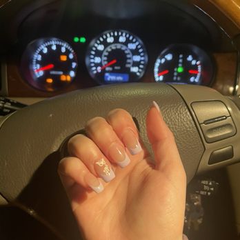Nail'd It! Spa - Regular acrylic French tip w a sticker - Nail Salons Near Me - Stanton, California Nail'd It! Spa - Regular acrylic French tip w a sticker - Nail Salons Near Me - Stanton, California