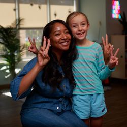 Alpha School - Foothill Ranch - Photo of Lead Guide and one of the students!