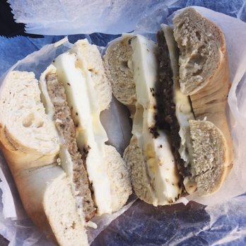 Schmear - Sausage, egg and cheese on plain bagel. - Breakfast & Brunch Near Me - Philadelphia, Pennsylvania Schmear - Sausage, egg and cheese on plain bagel. - Breakfast & Brunch Near Me - Philadelphia, Pennsylvania