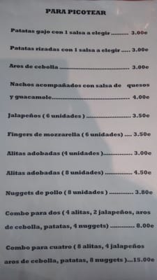 Menu photo 1 Sienna Madrid, M Menu photo 1 Sienna Madrid, M