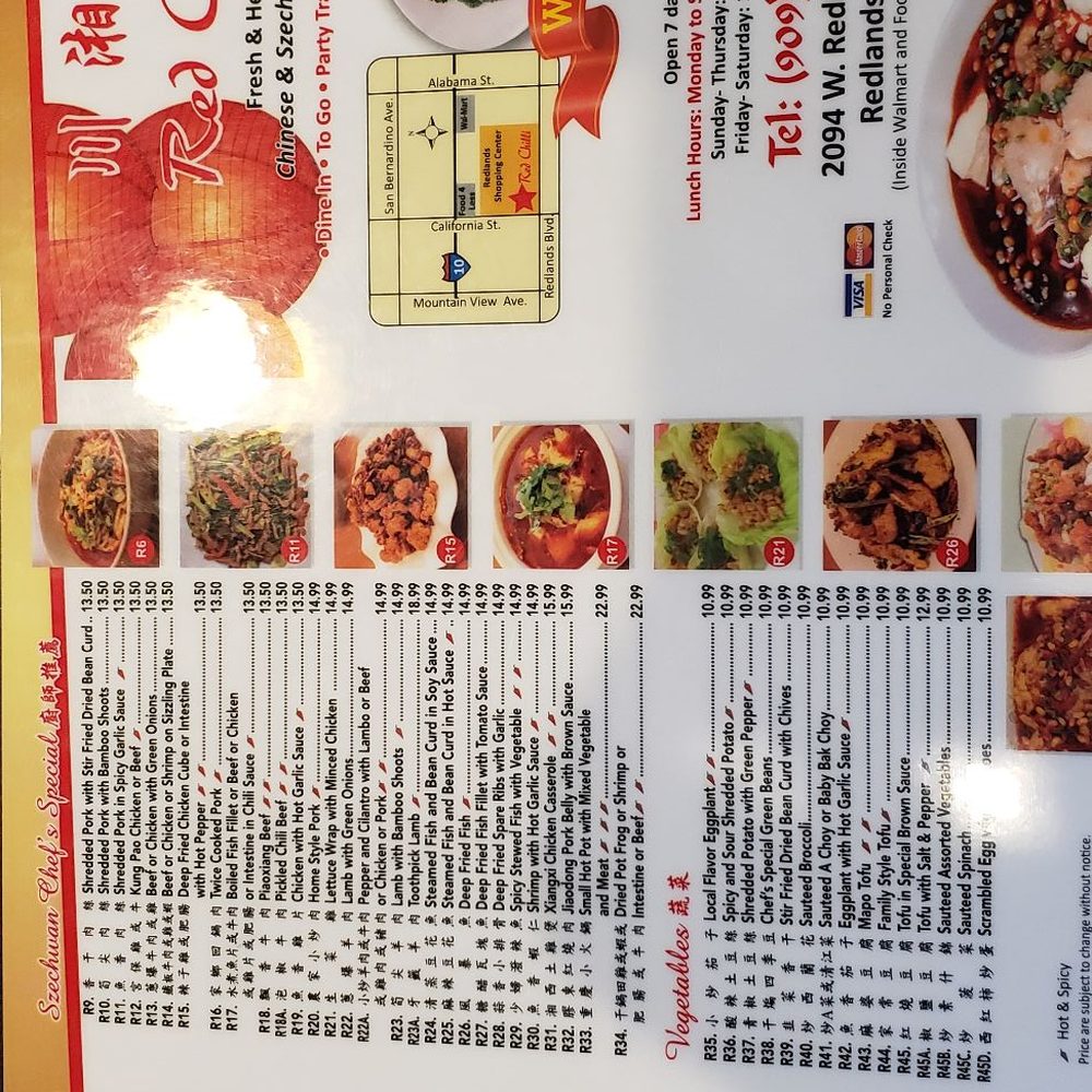 Red Chilli - Menu - Chinese Near Me - Redlands, California